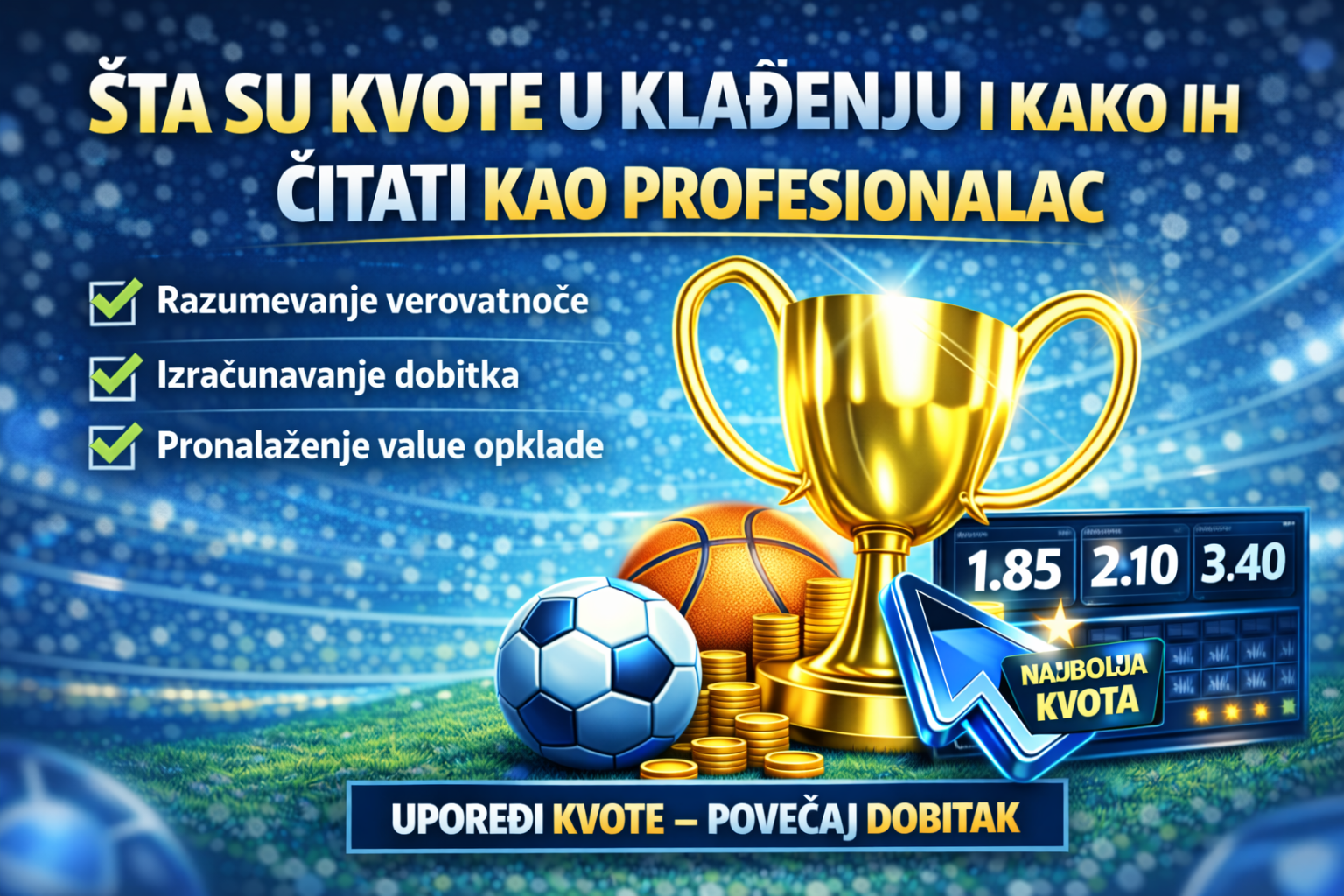 Šta su kvote u klađenju i kako ih čitati kao profesionalac (Vodič 2026)
