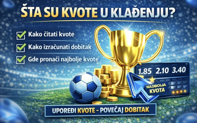 Šta su kvote u klađenju (2026 vodič) | Kako čitati kvote u kladionici