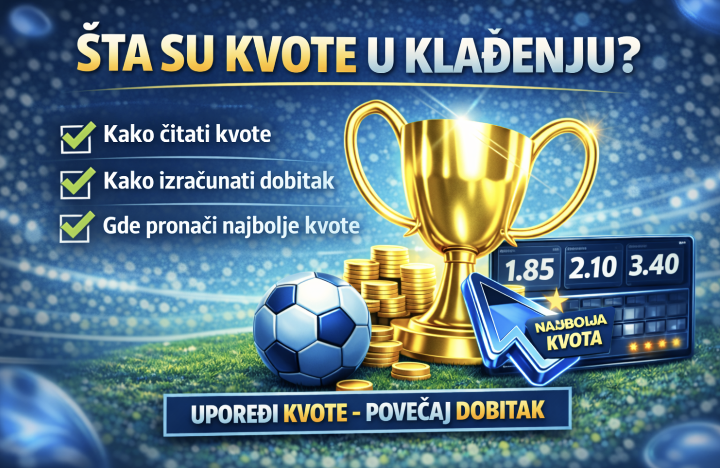 Šta su kvote u klađenju (2026 vodič) | Kako čitati kvote u kladionici