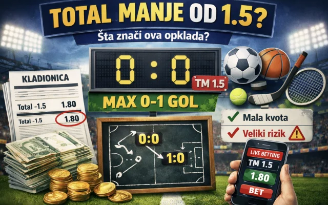 Total manje od 1.5 šta znači ova opklada?