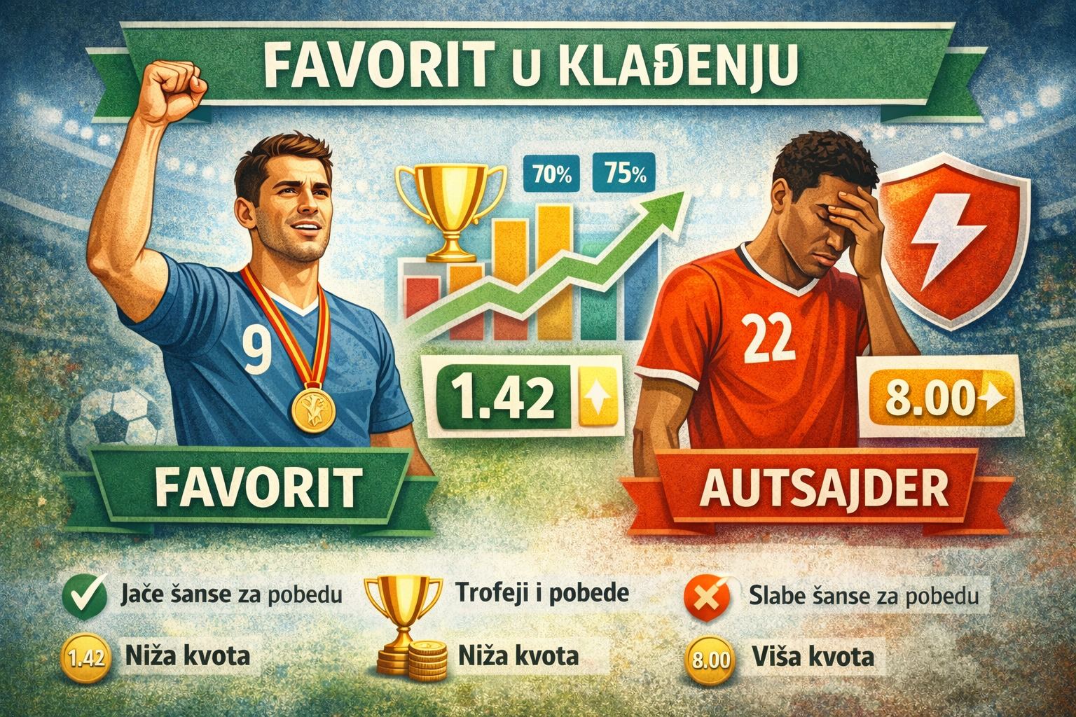 Favorit u klađenju šta znači, kako ga prepoznati i kako se kladiti