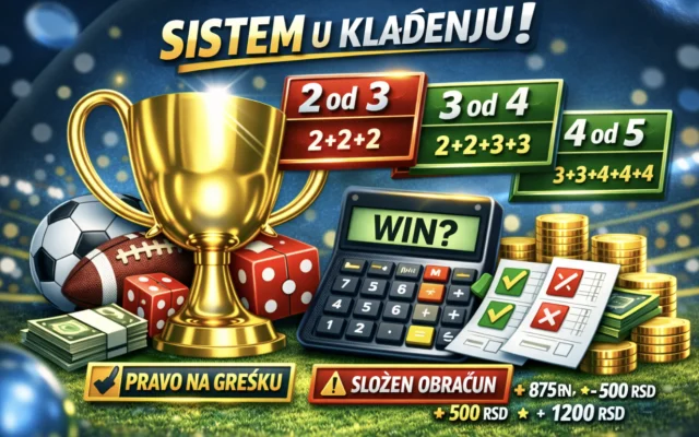 Sistem u klađenju na sport: šta je, kako funkcioniše i kako se računa (2 od 3, 3 od 4, 5 od 8)
