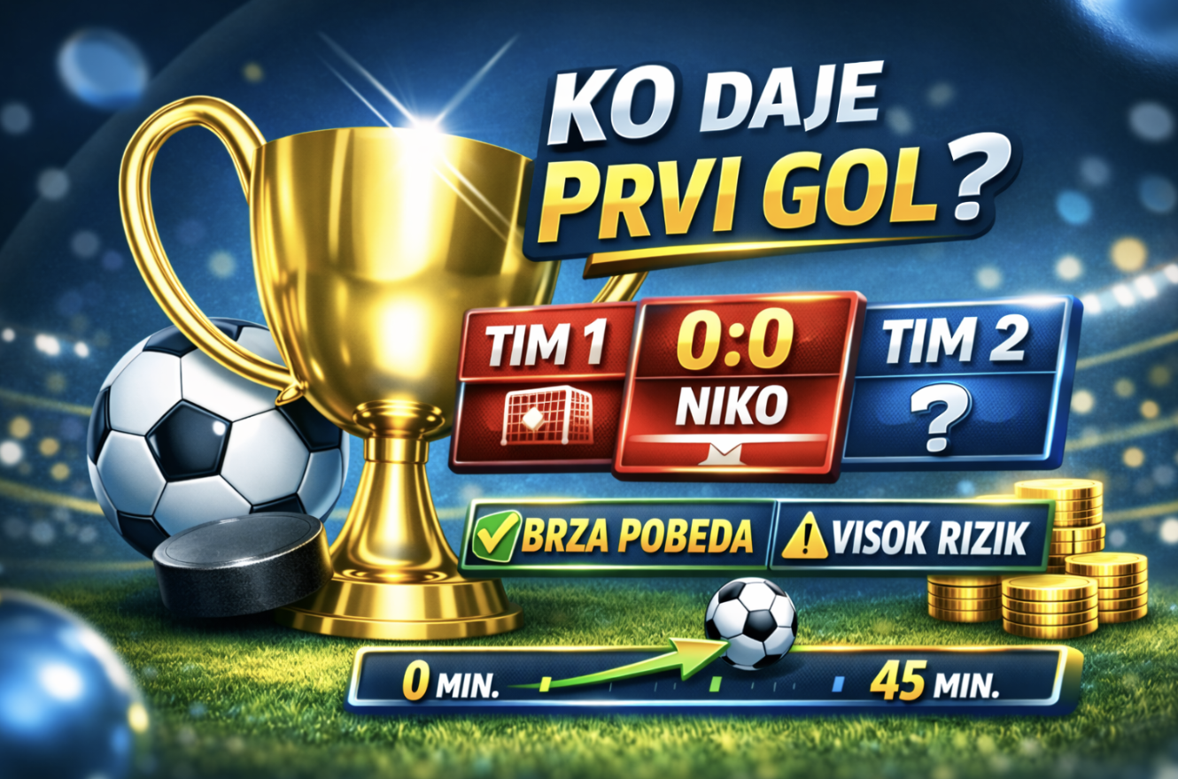 Ko daje prvi gol u klađenju: šta znači opklada „zabija prvi“, kako se računa i kako igrati pametno