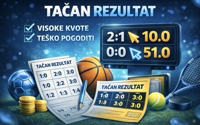 Tačan rezultat u klađenju – šta znači i kako igrati ovu opkladu