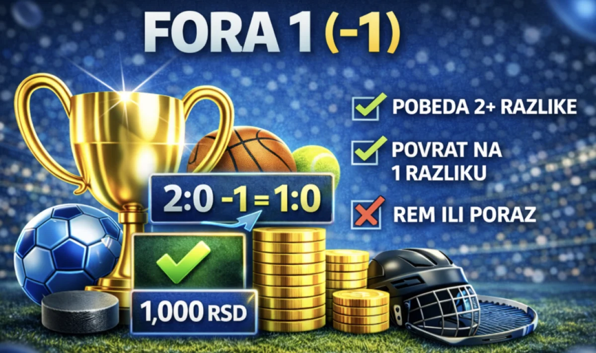 Fora F1(-1) u klađenju: šta znači, kako se računa i najbolje strategije (primeri + saveti)