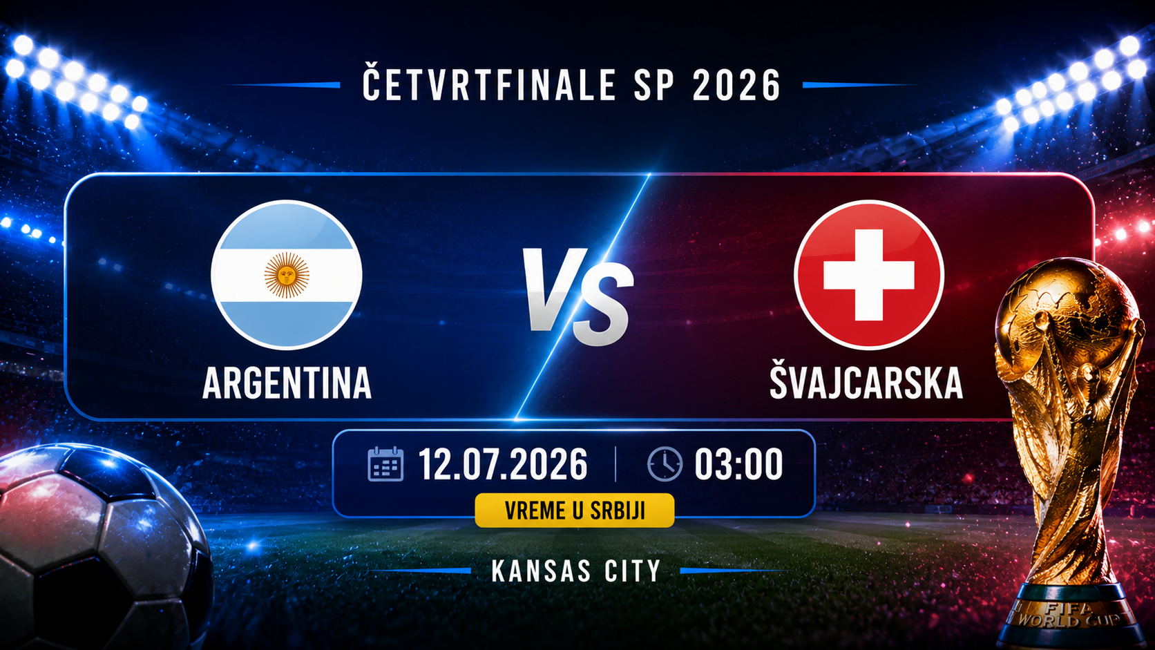 Argentina – Švajcarska: Mesi vodi "gaučose" ka polufinalu?