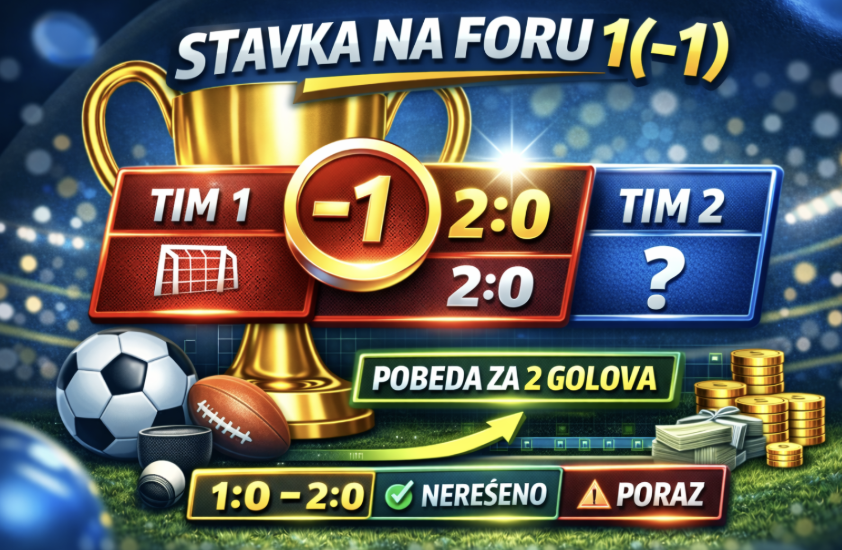 Hendikep 1(-1) u klađenju: šta znači i kako se računa