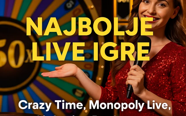 Najbolje live igre (Crazy Time, Monopoly Live, Lightning Roulette…)