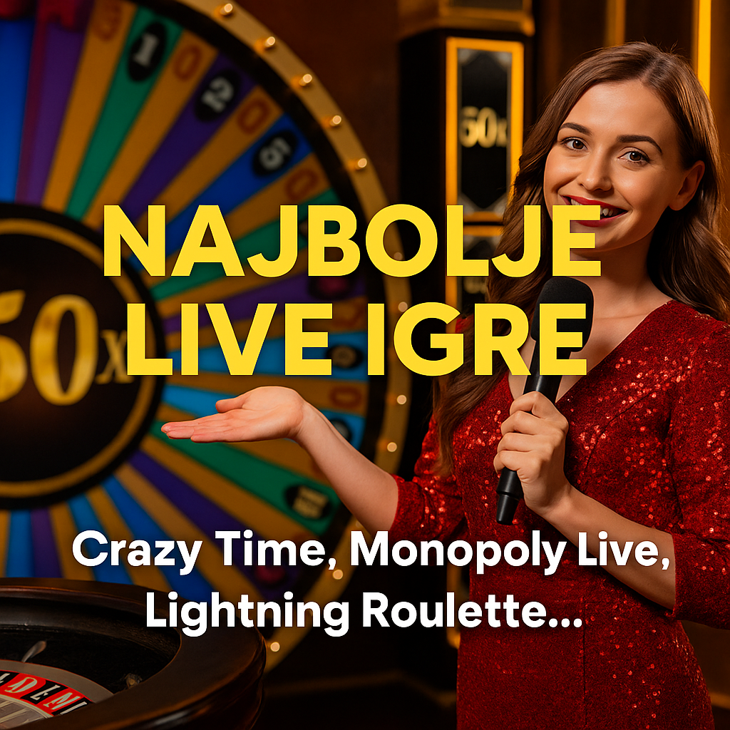Najbolje live igre (Crazy Time, Monopoly Live, Lightning Roulette…)