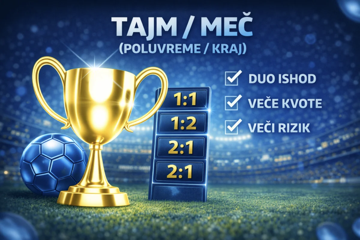 Tajm/meč opklada – šta znači poluvreme/kraj u klađenju