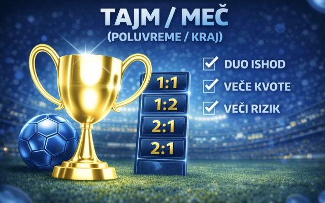 Tajm/meč opklada – šta znači poluvreme/kraj u klađenju