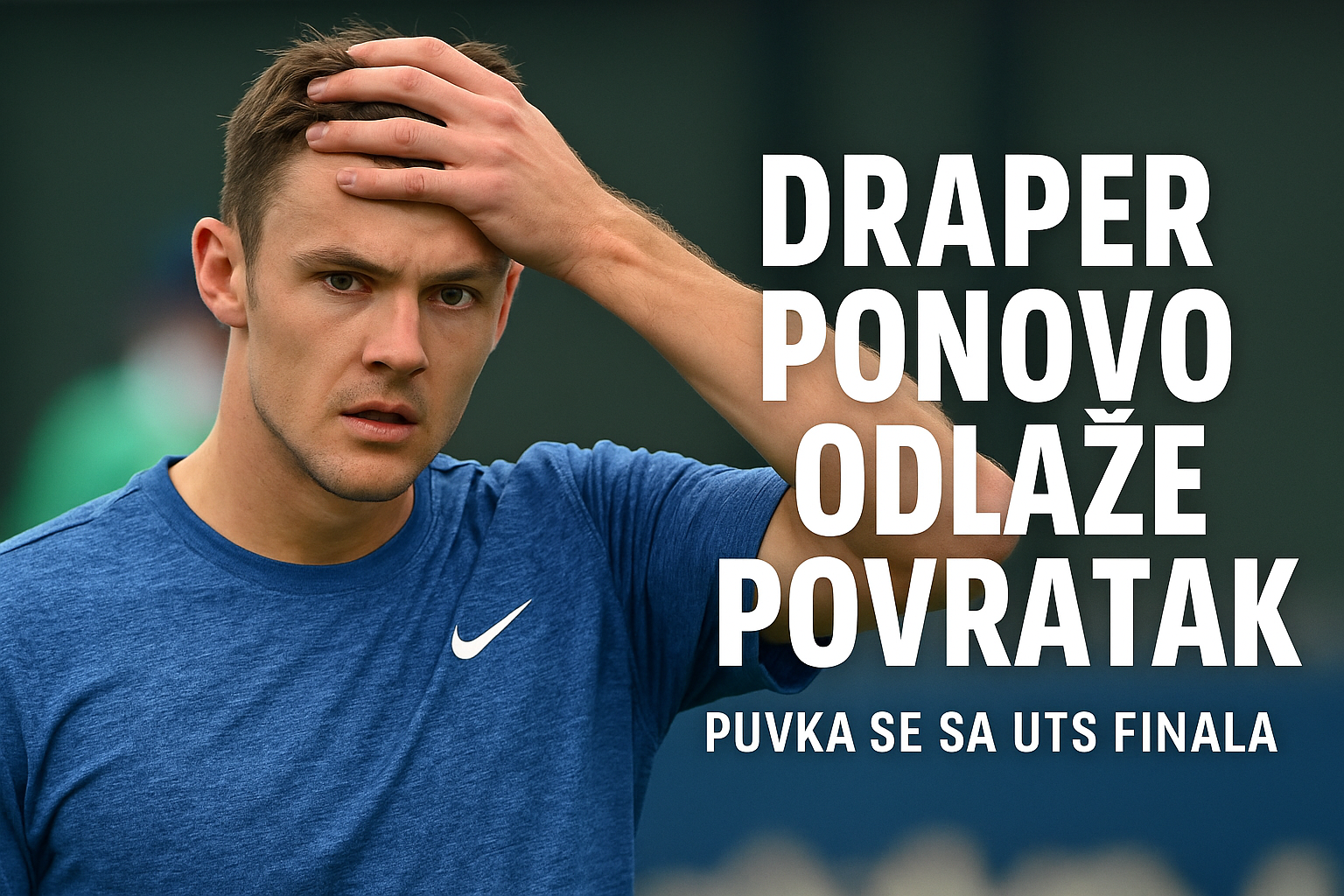 Draper ponovo odlaže povratak: povukao se sa UTS finala u Londonu
