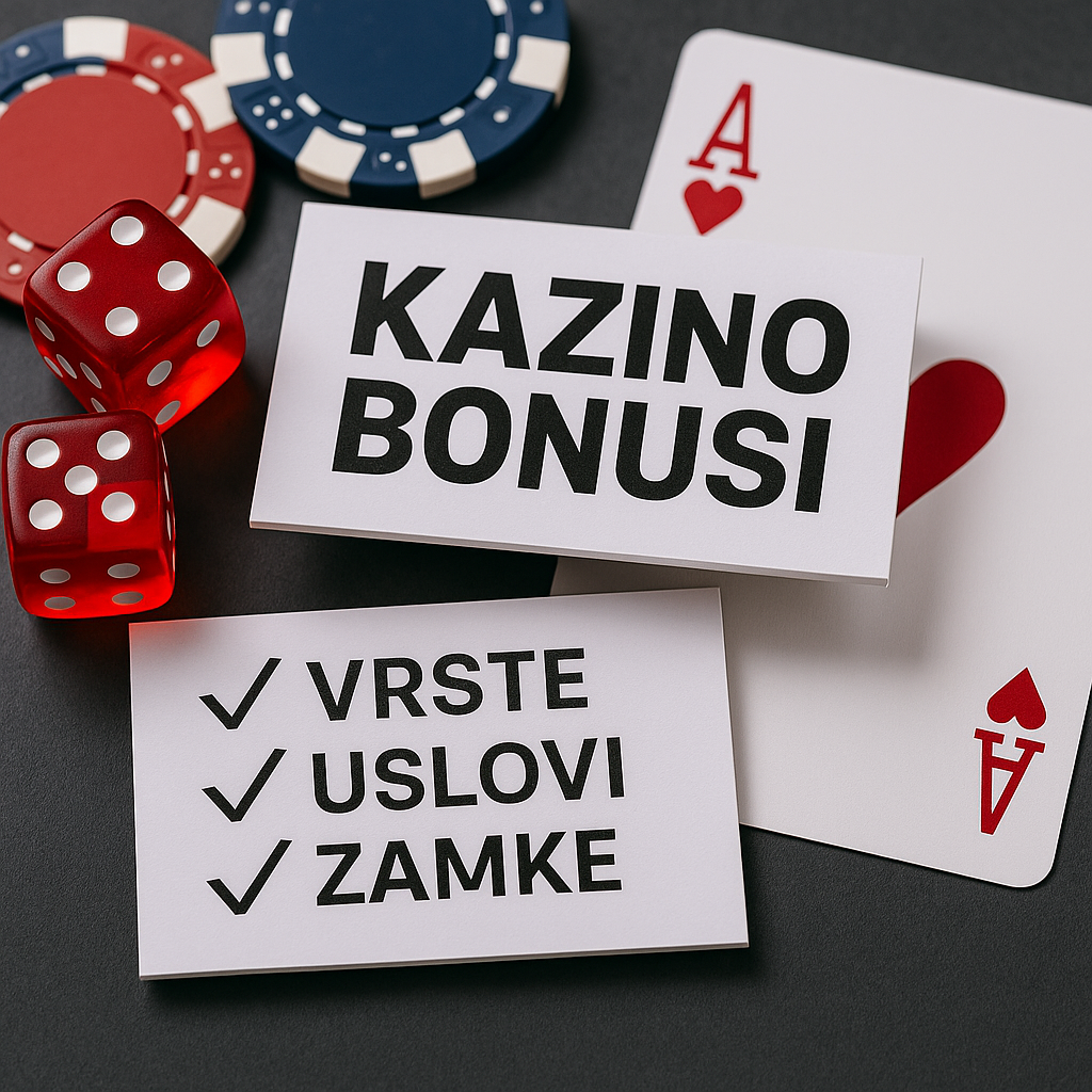 Kazino bonusi: vrste, uslovi i zamke (WR, max bet, iskljucenja)