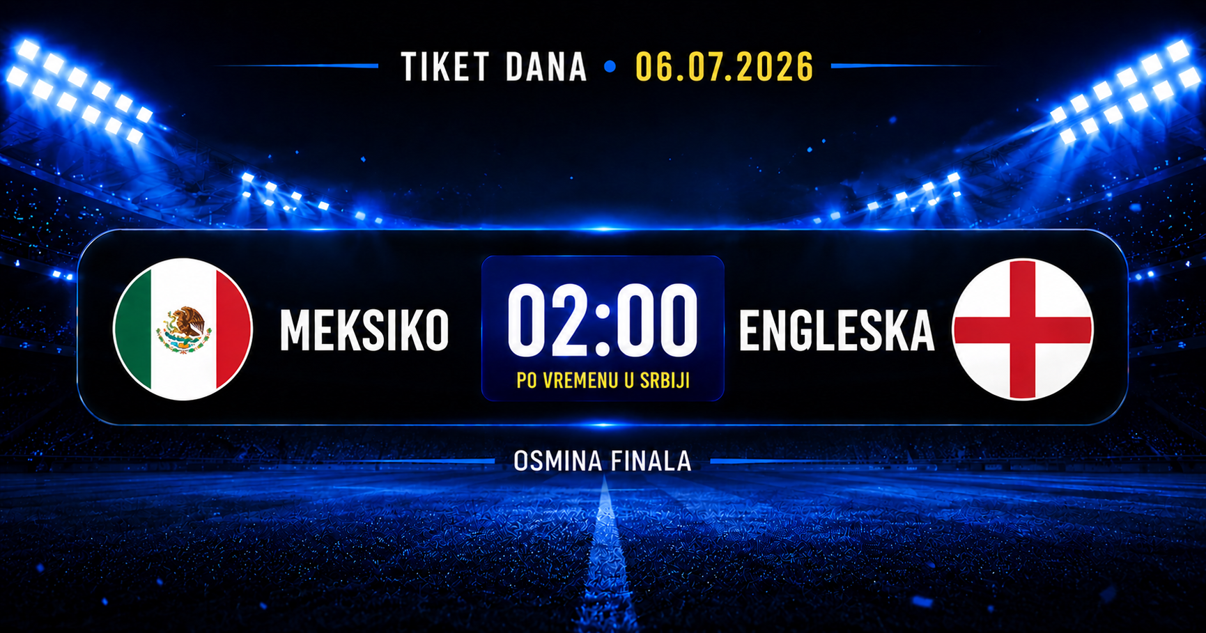 Meksiko – Engleska: može li domaćin iznenaditi favorita?