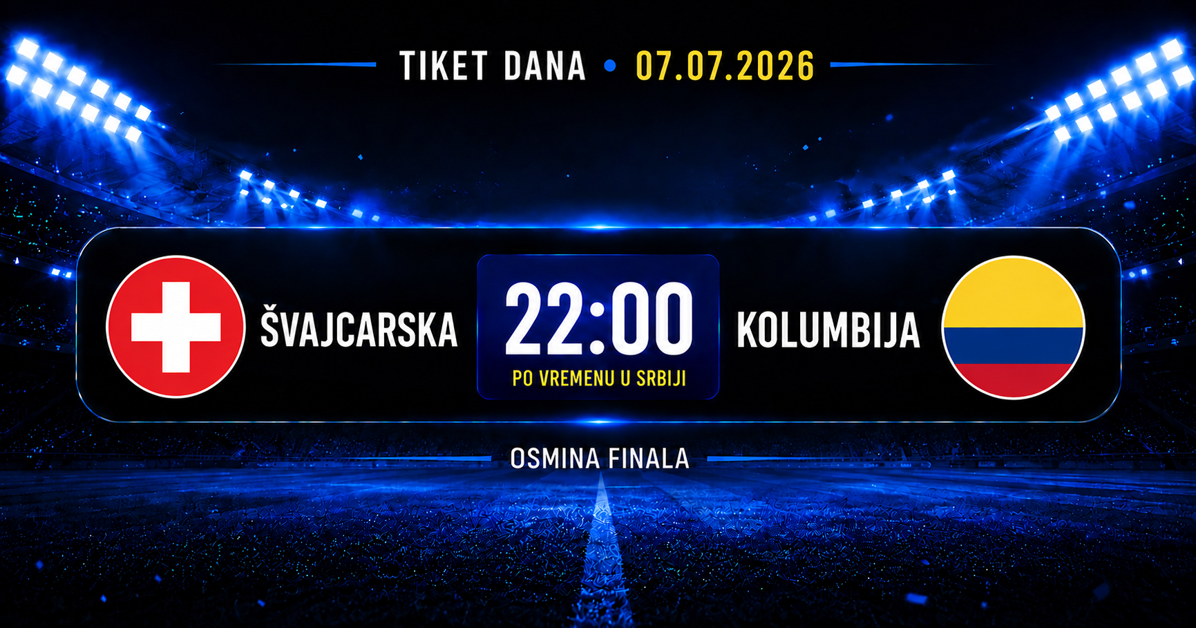 Švajcarska – Kolumbija: sudar dve neporažene